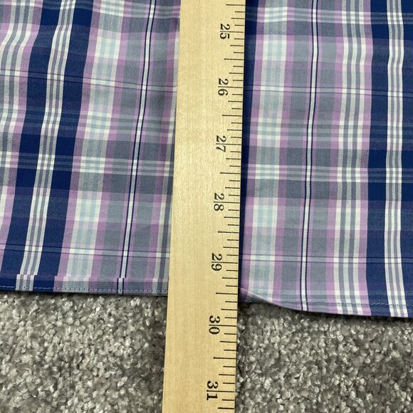 Vineyard Vines Button Down Shirt Mens Large On the Go Performance Plaid Brrr - Picture 12 of 14